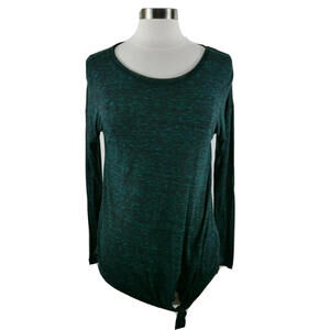 Rock & Republic Womens Boat Neck Heather Teal Tunic Blouse XS